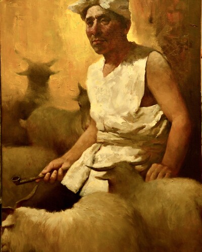 《羊倌》91x61cm 2017